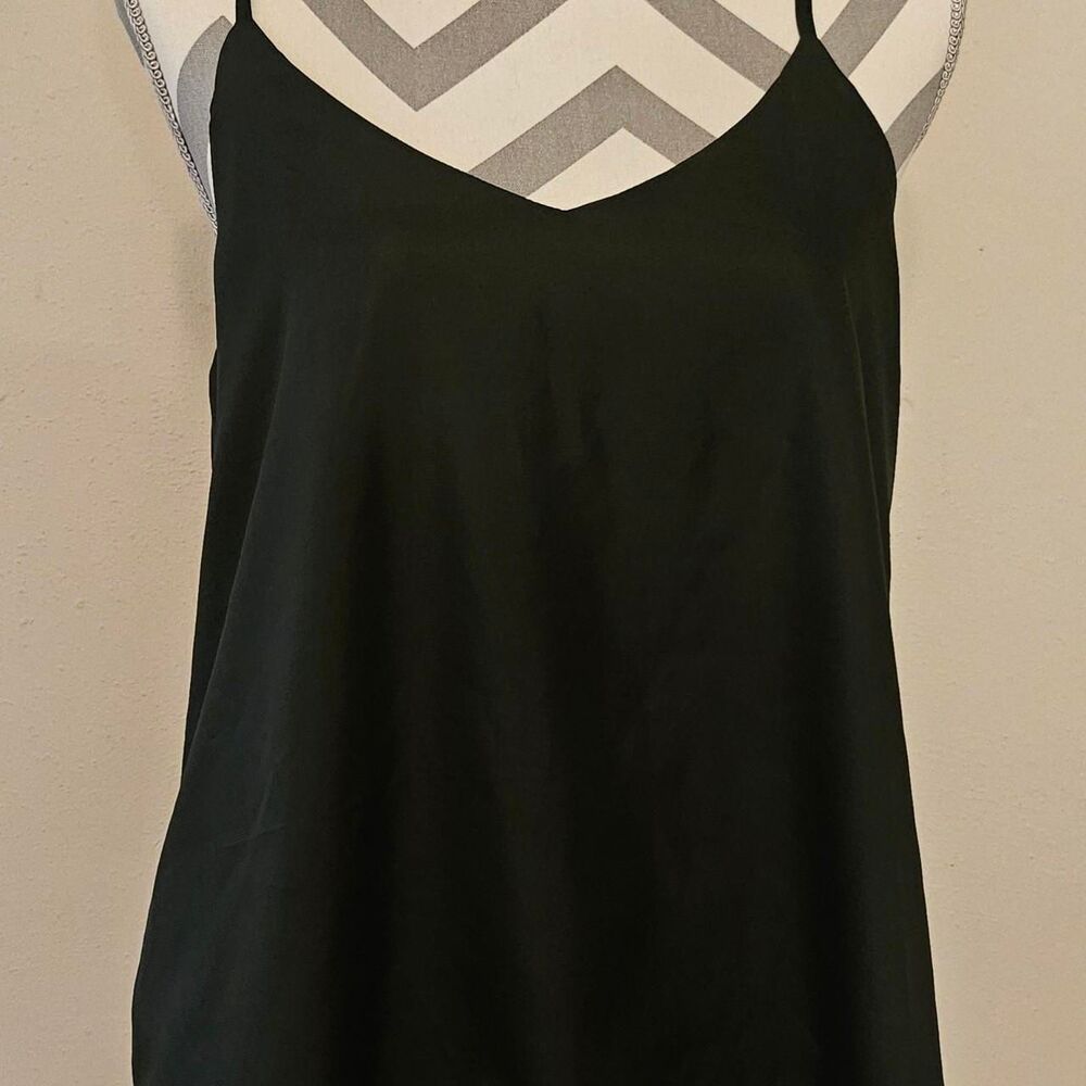 Silky black double layer‎ camisole size Medium